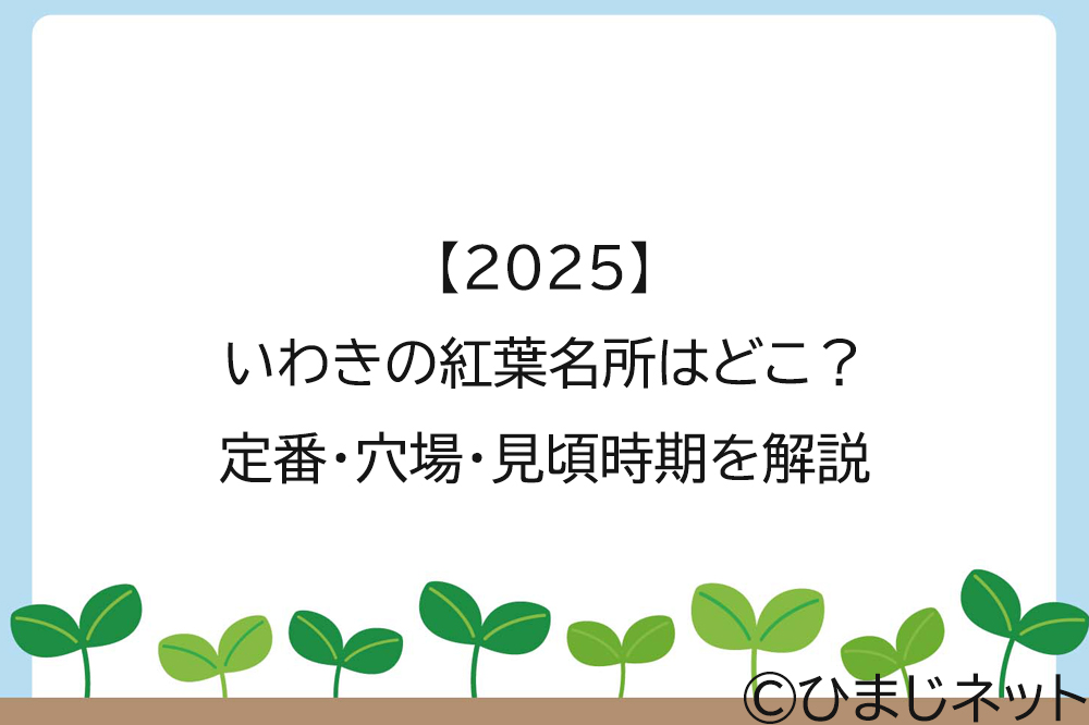 【2025】いわきの紅葉名所はどこ？定番・穴場・見頃時期を解説