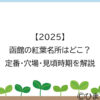 【2025】函館の紅葉名所はどこ？定番・穴場・見頃時期を解説