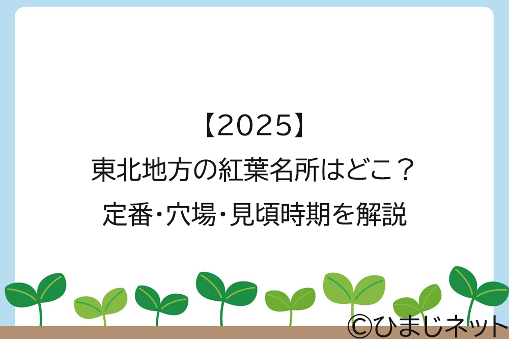 【2025】東北地方の紅葉名所はどこ？定番・穴場・見頃時期を解説