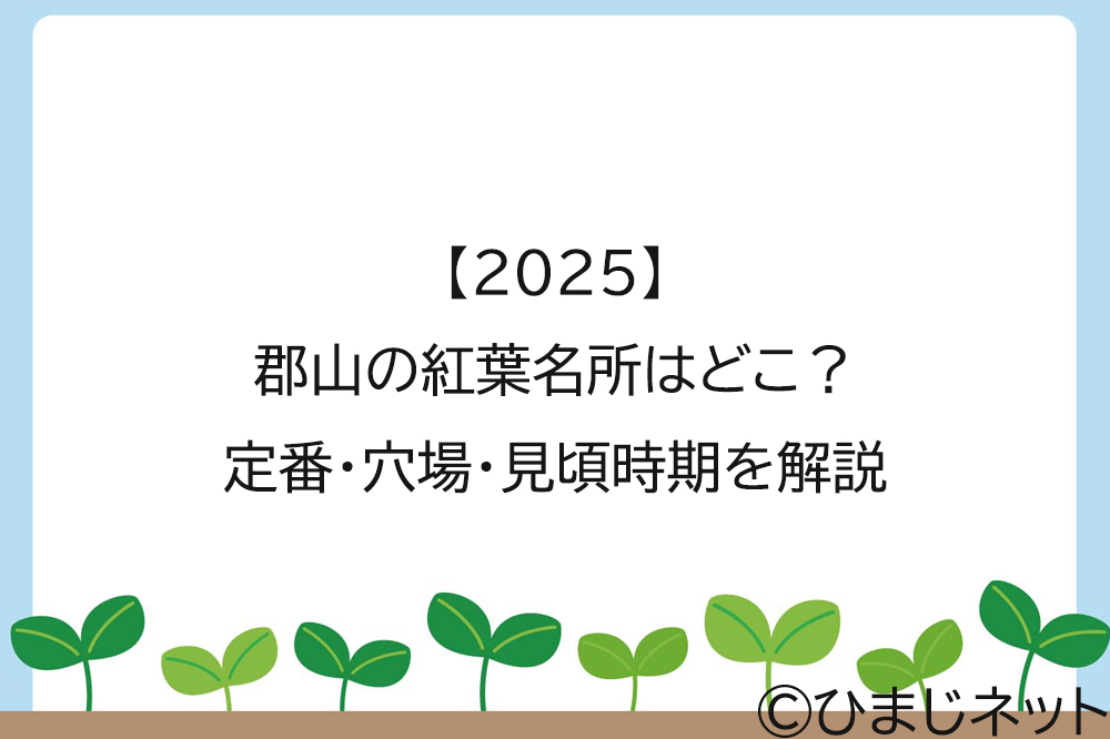 【2025】郡山の紅葉名所はどこ？定番・穴場・見頃時期を解説